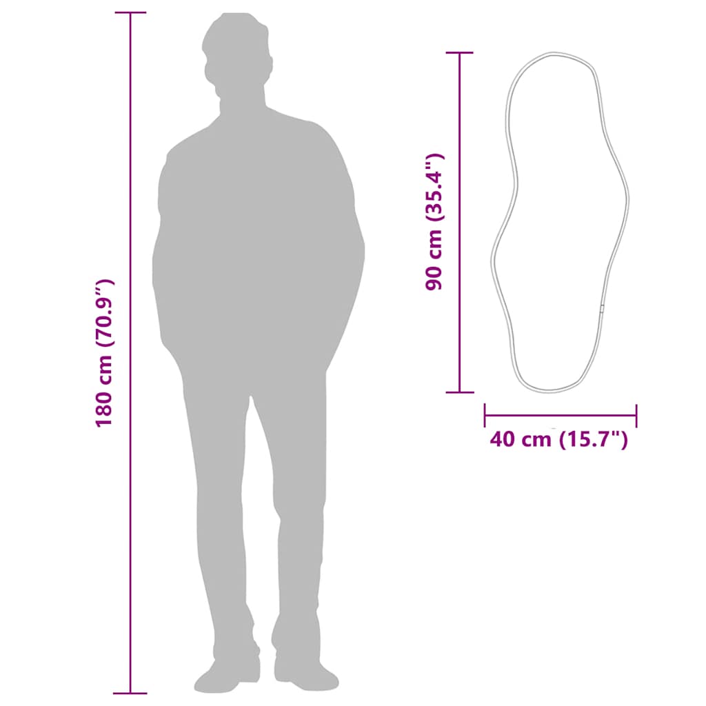 vidaXL Καθρέφτης Τοίχου Χρυσός 90 x 40 εκ.