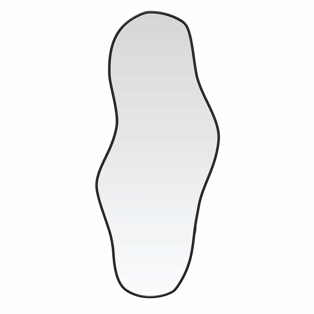 vidaXL Καθρέφτης Τοίχου Μαύρος 60x25 εκ.