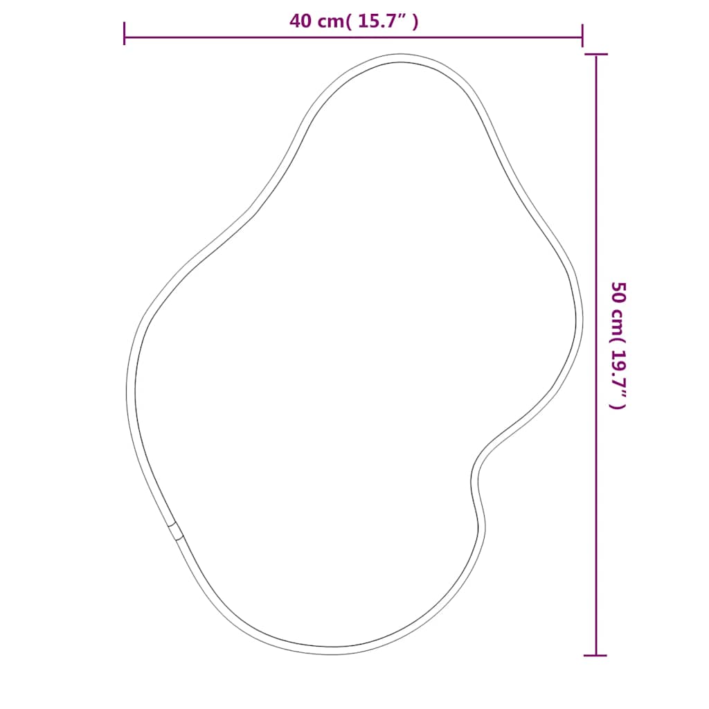 vidaXL Καθρέφτης Τοίχου Ασημί 50 x 40 εκ.