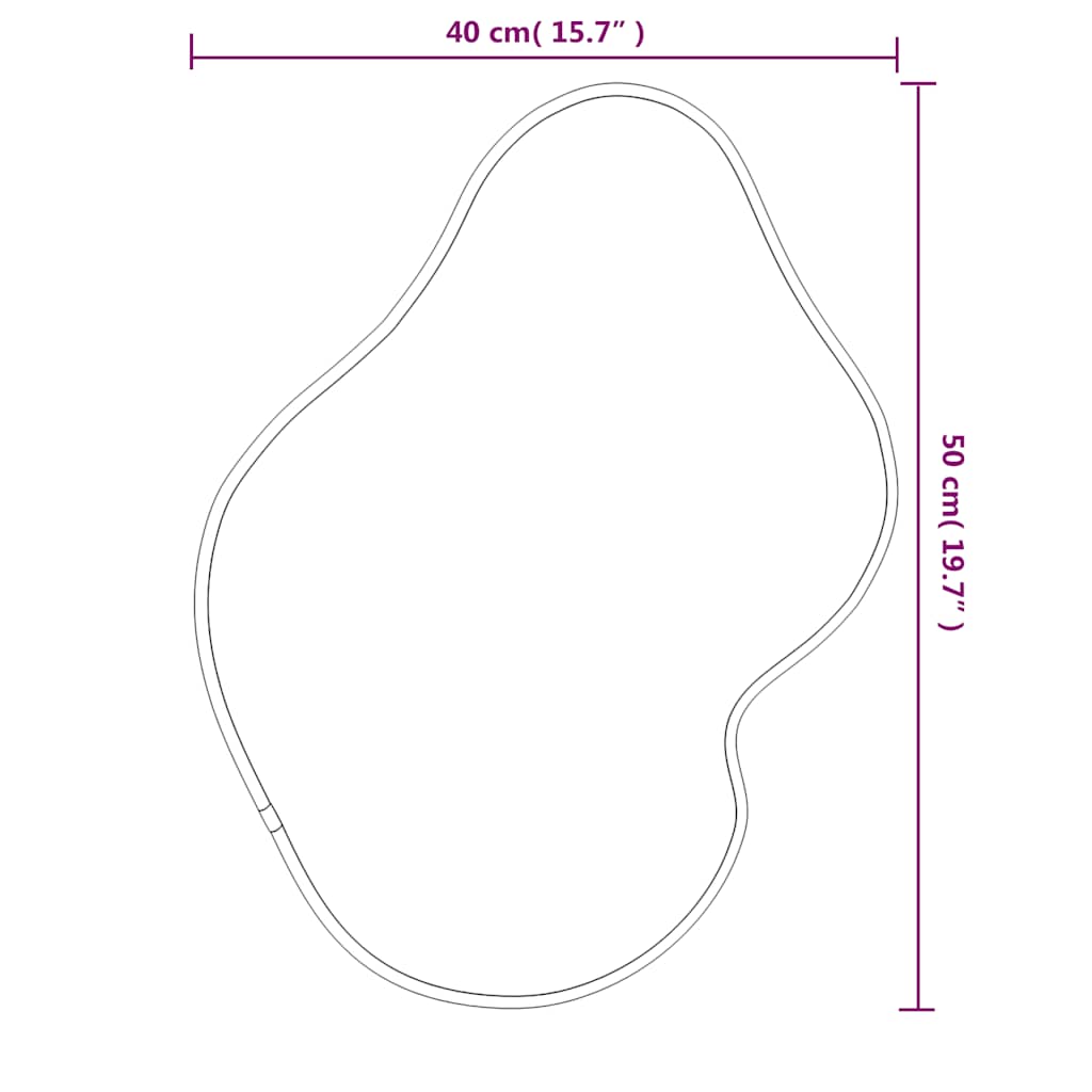 vidaXL Καθρέφτης Τοίχου Χρυσός 50x40 εκ.