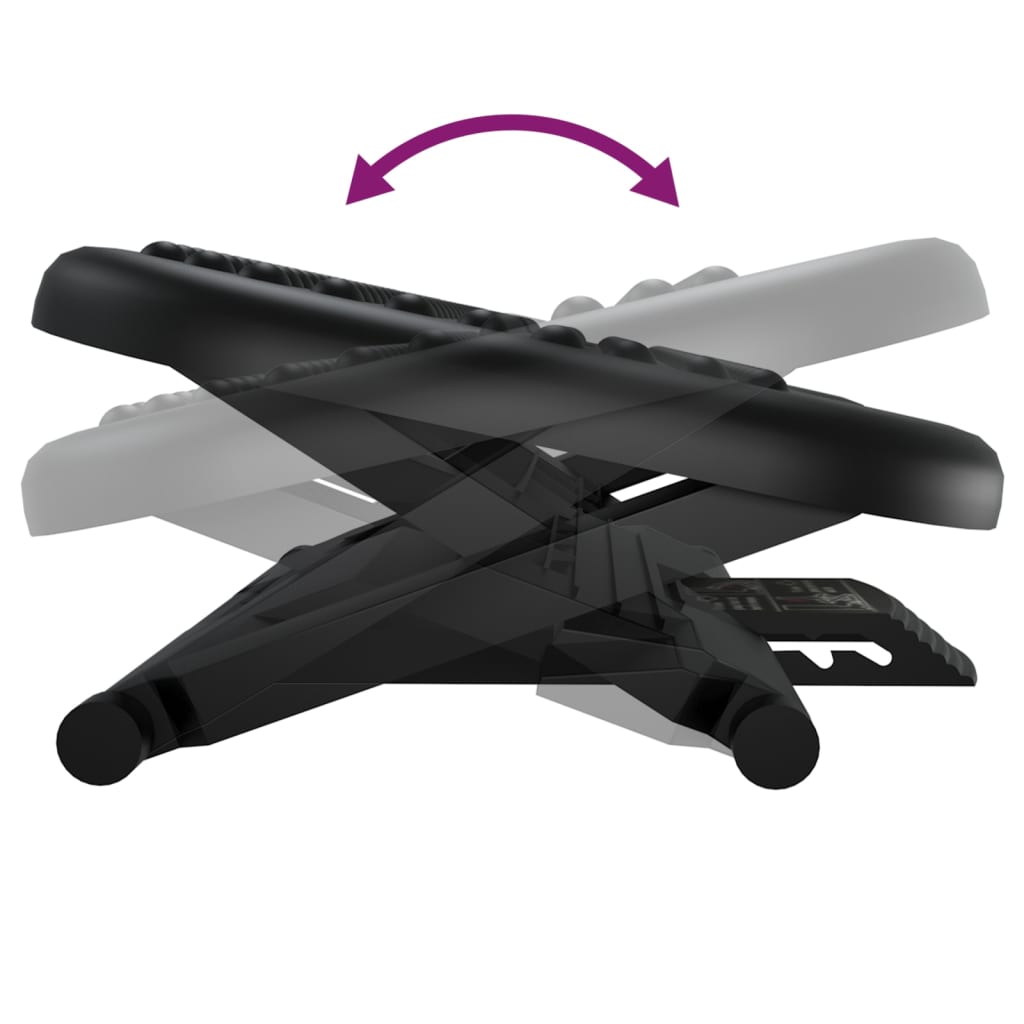 vidaXL Υποπόδιο Μαύρο 46 x 34,5 x 11 εκ.