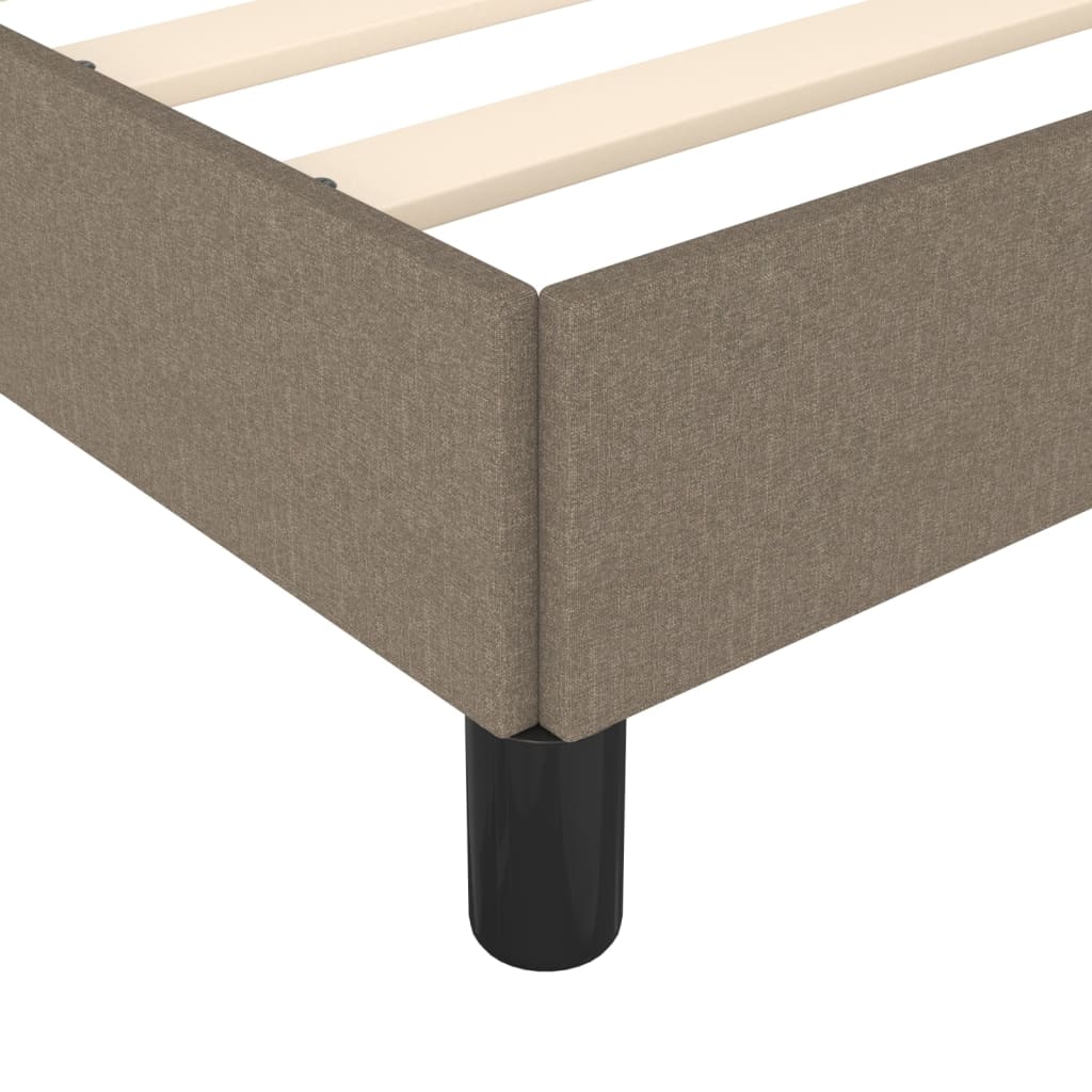 vidaXL Σκελετός Κρεβατιού Χωρίς Στρώμα Taupe 140x200 εκ. Υφασμάτινο
