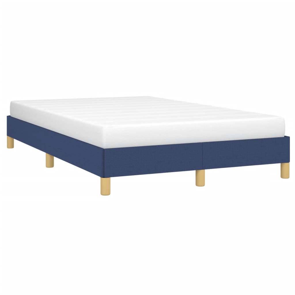 vidaXL Πλαίσιο κρεβατιού χωρίς στρώμα μπλε 120x200cm ύφασμα
