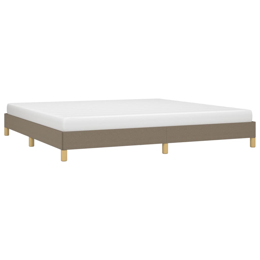 vidaXL Σκελετός Κρεβατιού Χωρίς Στρώμα Taupe 200x200 εκ.Υφασμάτινο