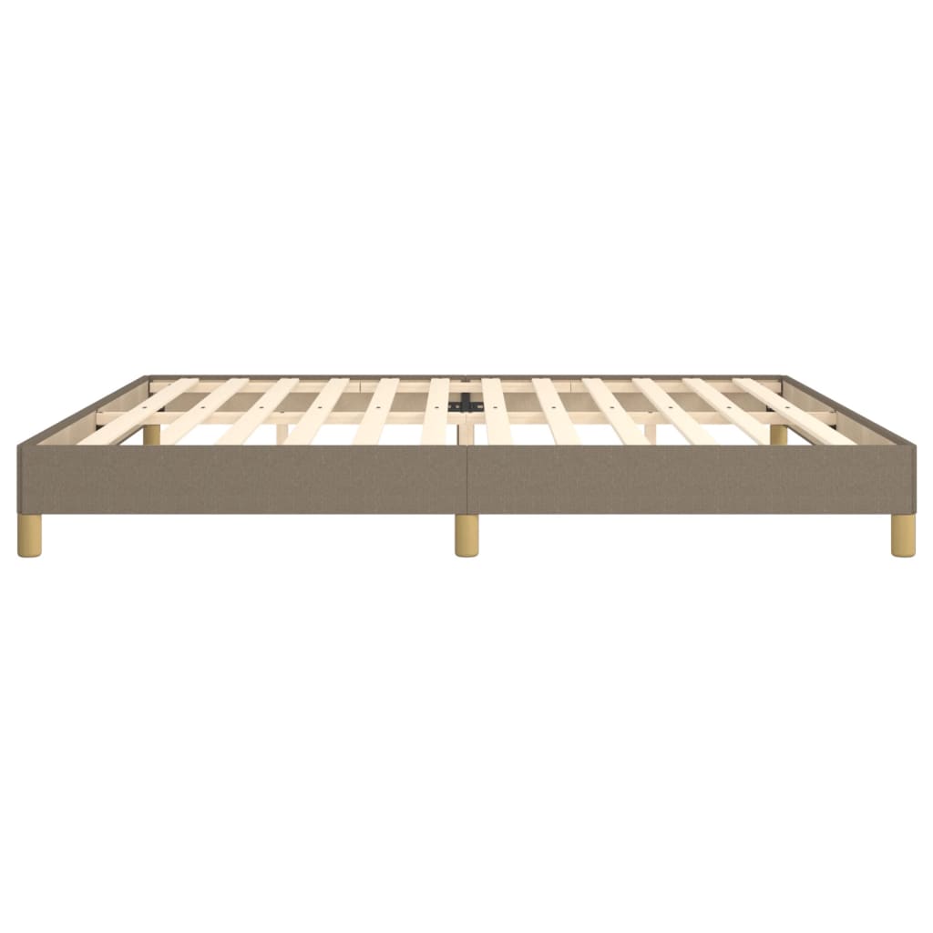 vidaXL Σκελετός Κρεβατιού Χωρίς Στρώμα Taupe 200x200 εκ.Υφασμάτινο