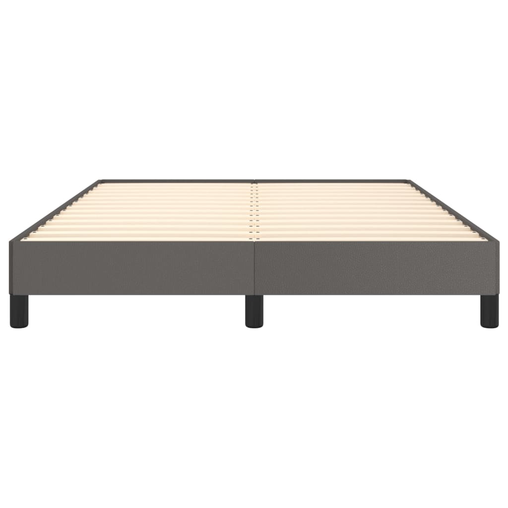 vidaXL Πλαίσιο Κρεβατιού Γκρι 140x200 εκ. από Συνθετικό Δέρμα