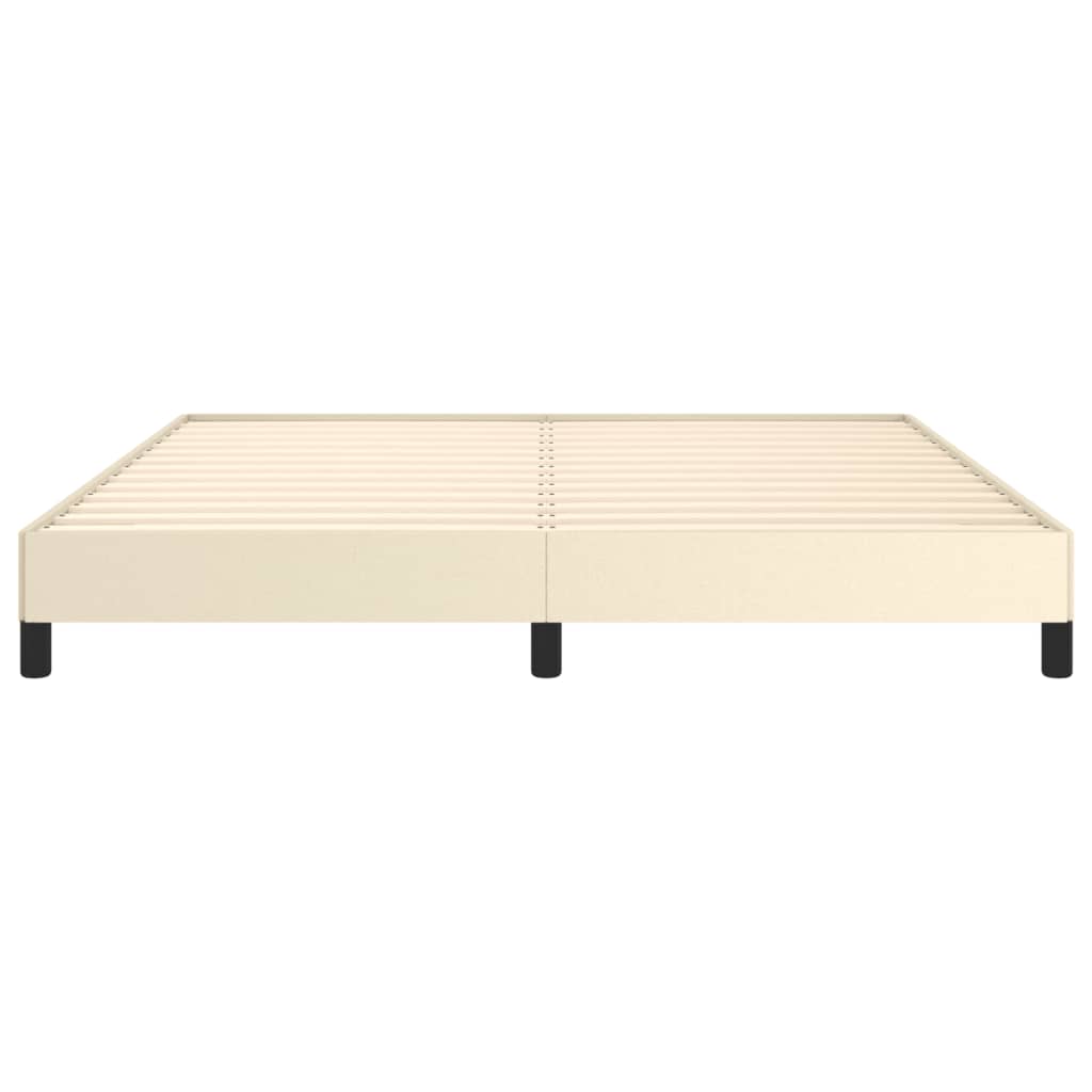 vidaXL Πλαίσιο Κρεβατιού Κρεμ 180x200 εκ. από Συνθετικό Δέρμα