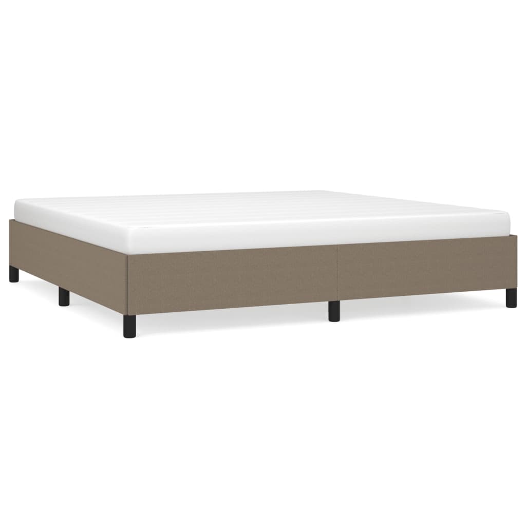 vidaXL Σκελετός Κρεβατιού Χωρίς Στρώμα Taupe 200x200 εκ.Υφασμάτινο