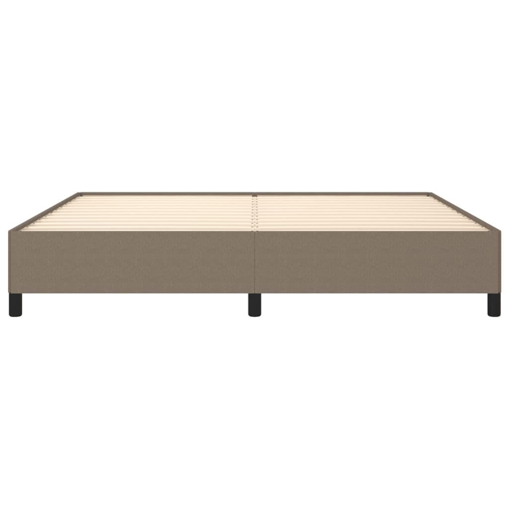 vidaXL Σκελετός Κρεβατιού Χωρίς Στρώμα Taupe 200x200 εκ.Υφασμάτινο