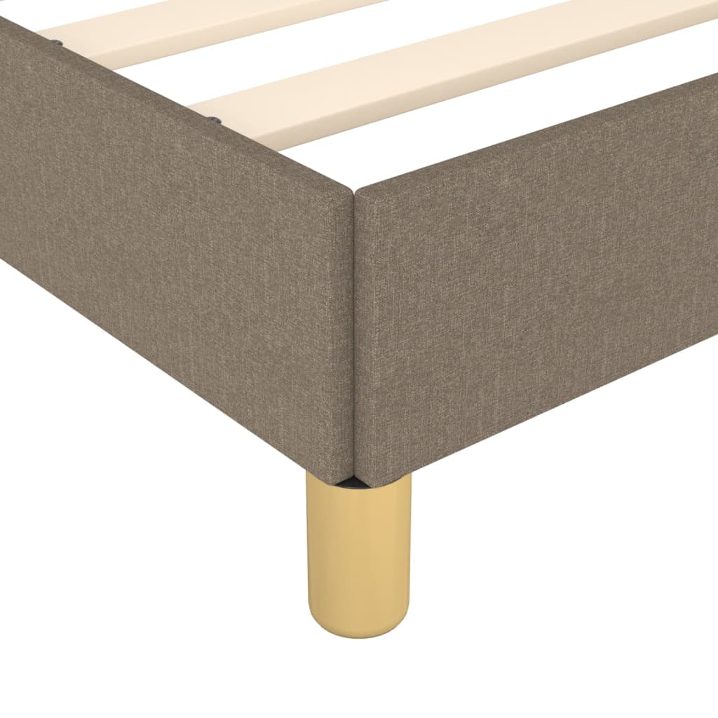 vidaXL Σκελετός Κρεβατιού Χωρίς Στρώμα Taupe 200x200 εκ.Υφασμάτινο