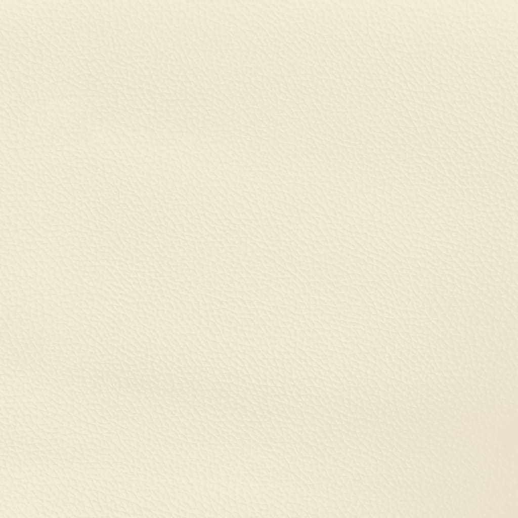 vidaXL Πλαίσιο Κρεβατιού Κρεμ 90x190 εκ. από Συνθετικό Δέρμα