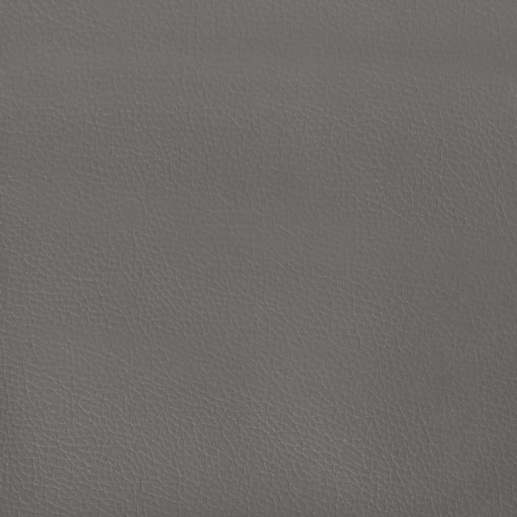 vidaXL Πλαίσιο Κρεβατιού Γκρι 140x190 εκ. από Συνθετικό Δέρμα