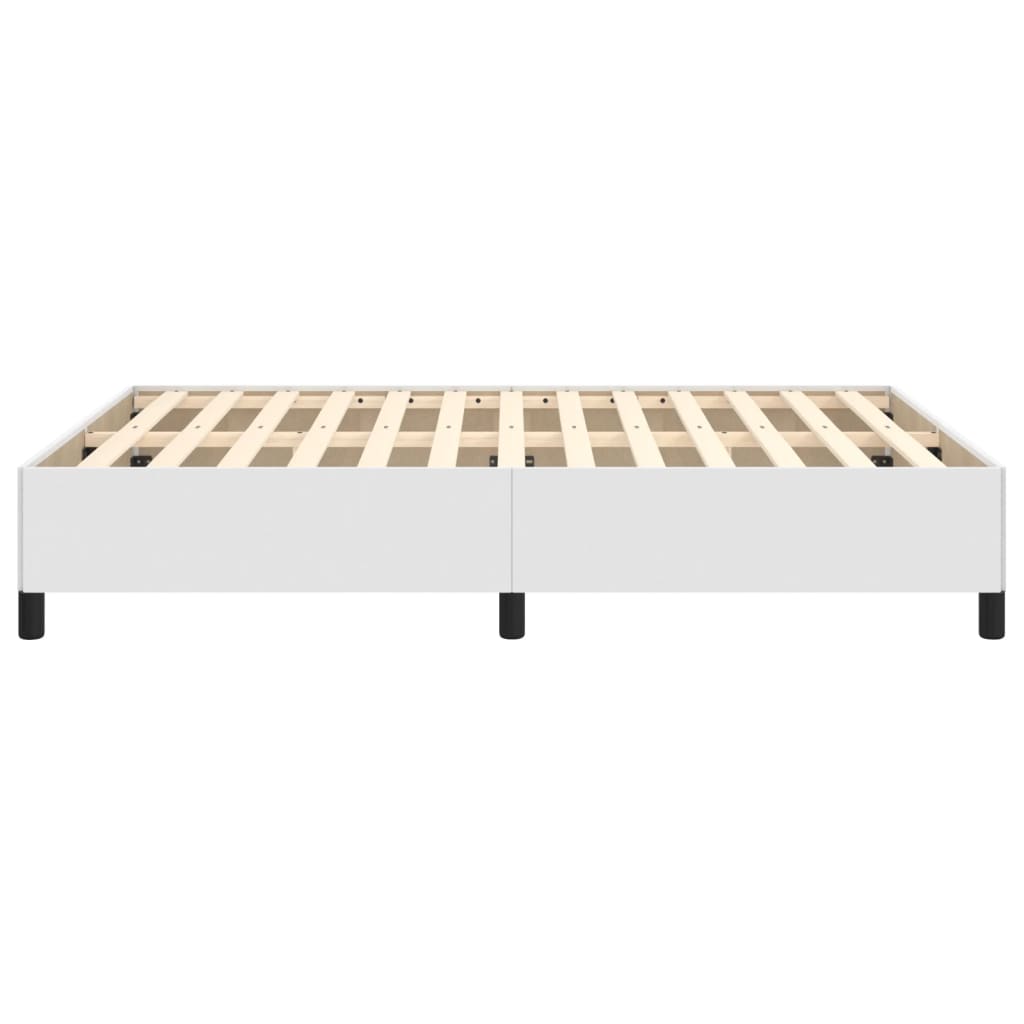 vidaXL Πλαίσιο Κρεβατιού Λευκό 140x200 εκ. από Συνθετικό Δέρμα