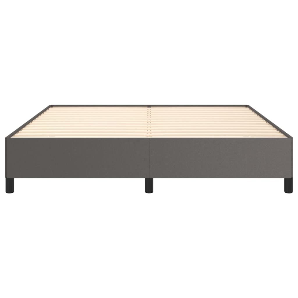 vidaXL Πλαίσιο Κρεβατιού Γκρι 160x200 εκ. από Συνθετικό Δέρμα