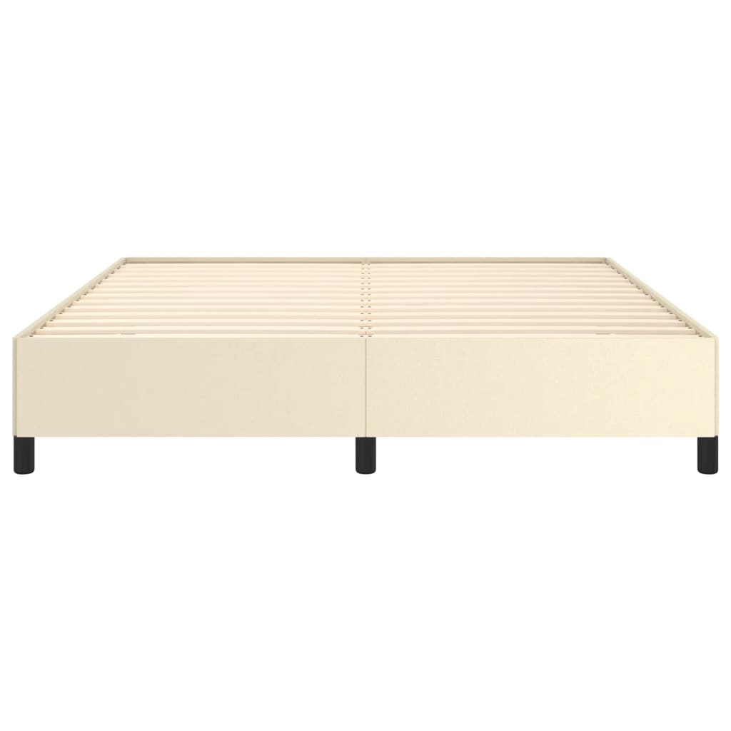 vidaXL Πλαίσιο Κρεβατιού Κρεμ 180x200 εκ. από Συνθετικό Δέρμα