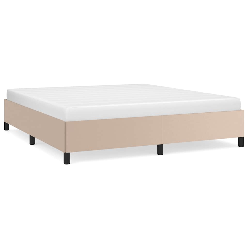 vidaXL Πλαίσιο Κρεβατιού Καπουτσίνο 180x200 εκ. από Συνθετικό Δέρμα