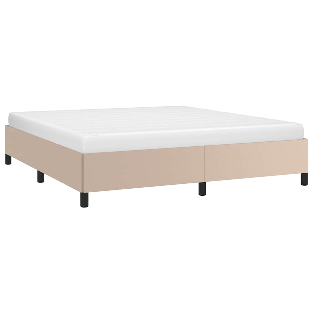 vidaXL Πλαίσιο Κρεβατιού Καπουτσίνο 180x200 εκ. από Συνθετικό Δέρμα