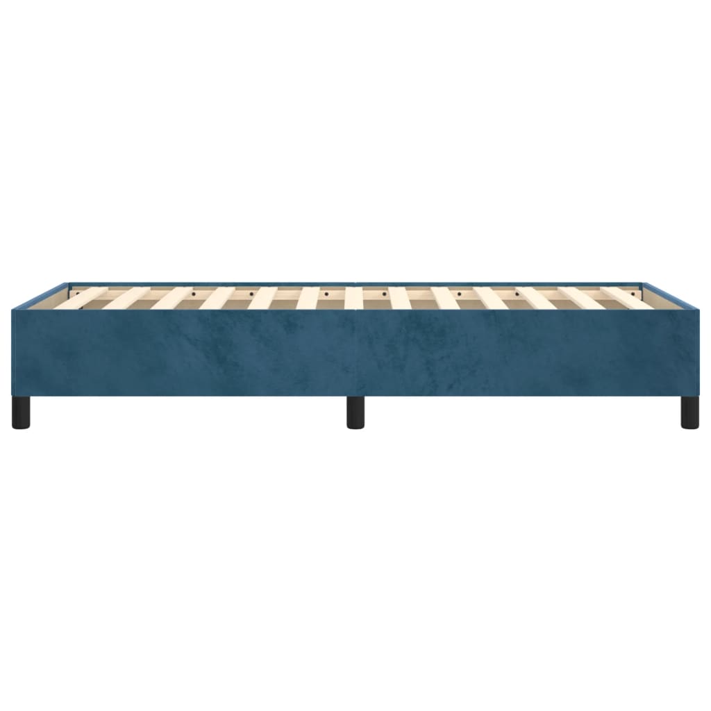 vidaXL Σκελετός Κρεβατιού Χωρίς Στρώμα Σκ. Μπλε 90x200 εκ. Βελούδινο