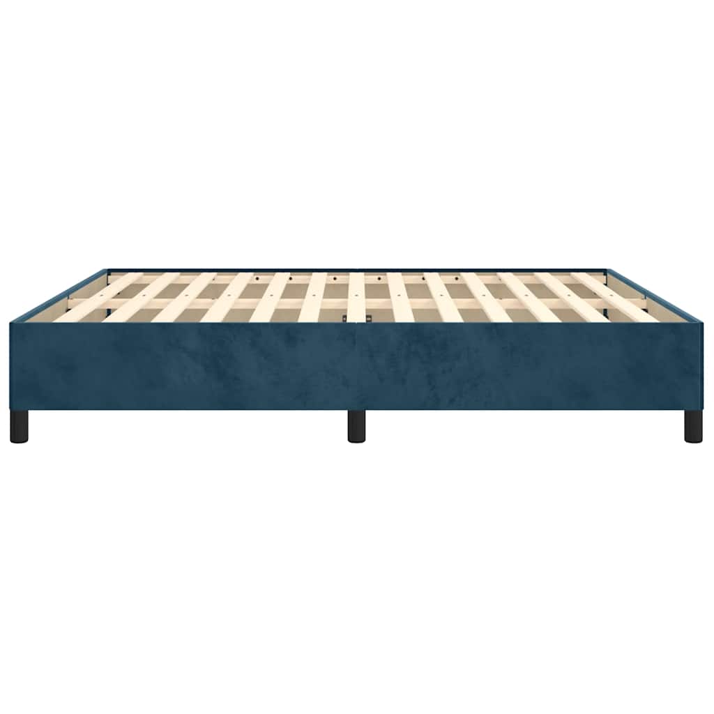 vidaXL Σκελετός Κρεβατιού Χωρίς Στρώμα Σκ. Μπλε 180x200 εκ. Βελούδινο