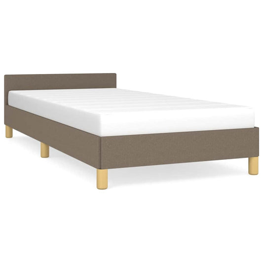 vidaXL Σκελετός Κρεβατιού Χωρίς Στρώμα Taupe 100 x 200 εκ. Υφασμάτινο