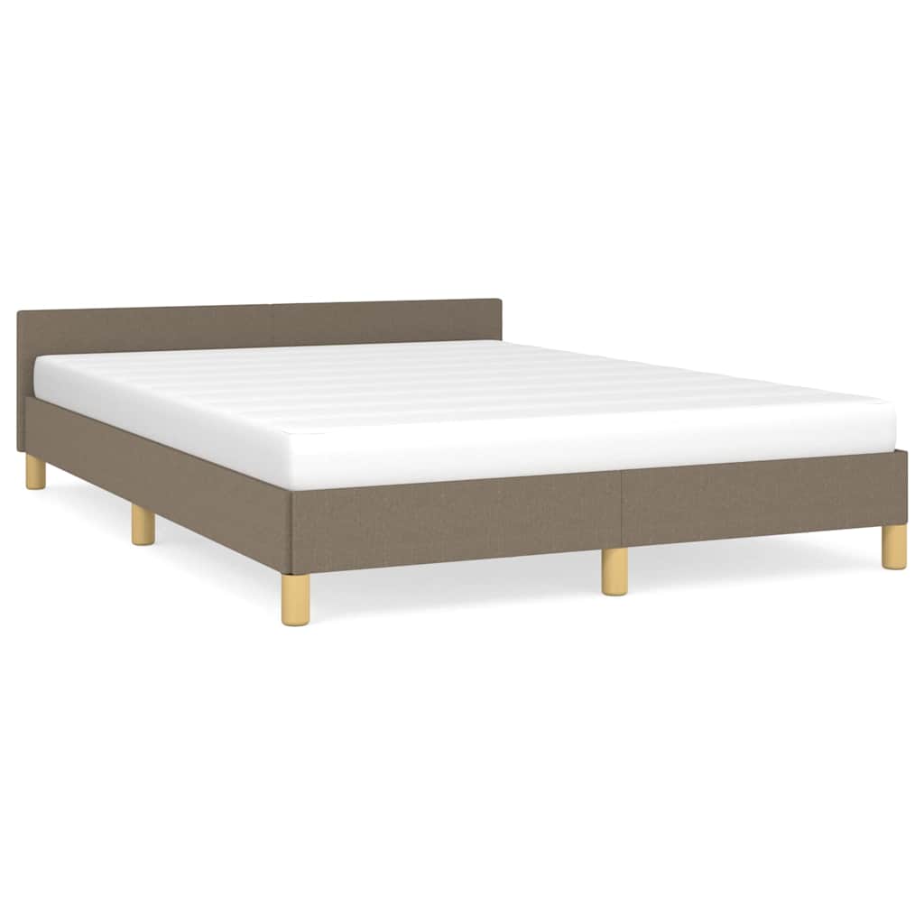 vidaXL Σκελετός Κρεβατιού Χωρίς Στρώμα Taupe 140x190 εκ. Υφασμάτινο