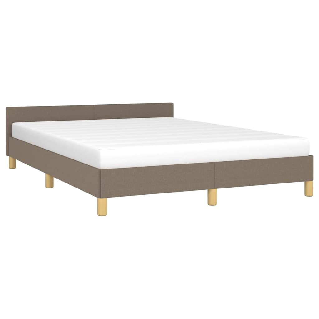vidaXL Σκελετός Κρεβατιού Χωρίς Στρώμα Taupe 140x190 εκ. Υφασμάτινο