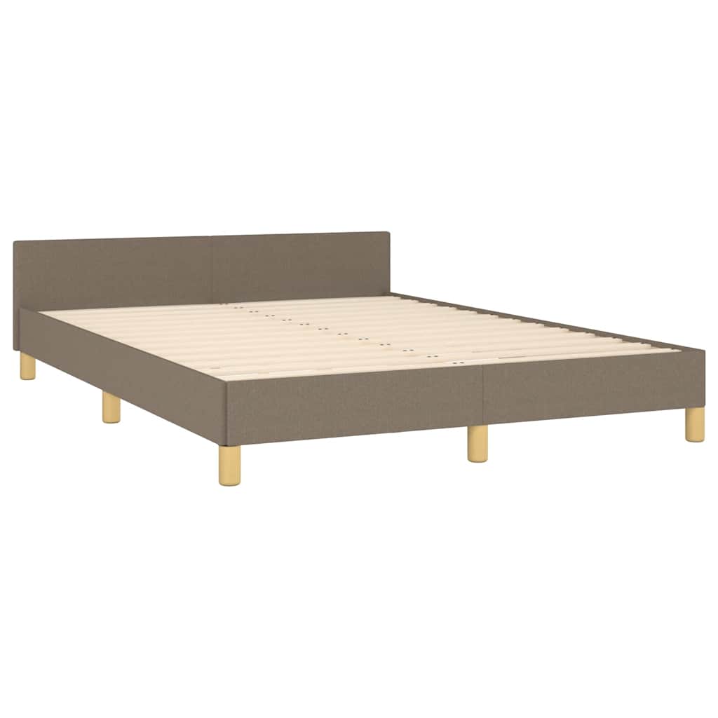 vidaXL Σκελετός Κρεβατιού Χωρίς Στρώμα Taupe 140x190 εκ. Υφασμάτινο