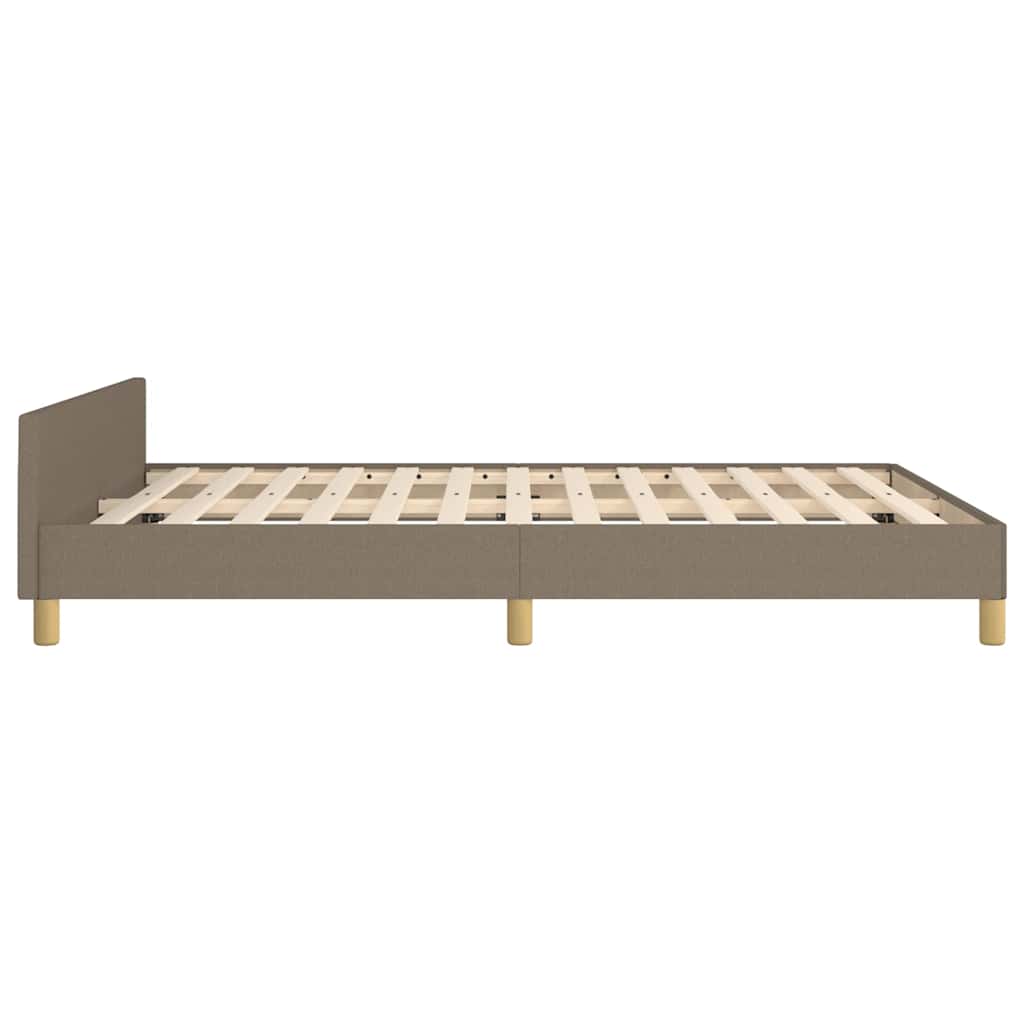 vidaXL Σκελετός Κρεβατιού Χωρίς Στρώμα Taupe 140x190 εκ. Υφασμάτινο