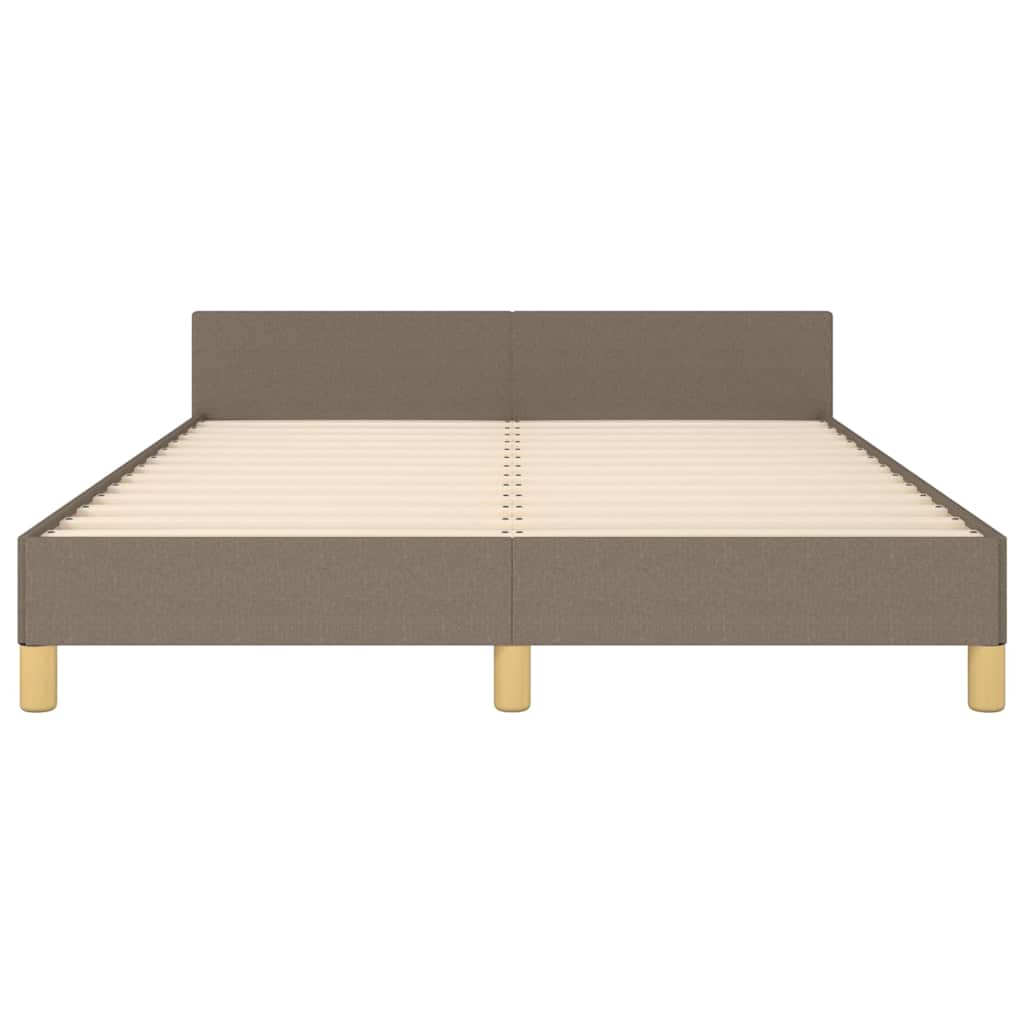 vidaXL Σκελετός Κρεβατιού Χωρίς Στρώμα Taupe 140x200 εκ. Υφασμάτινο