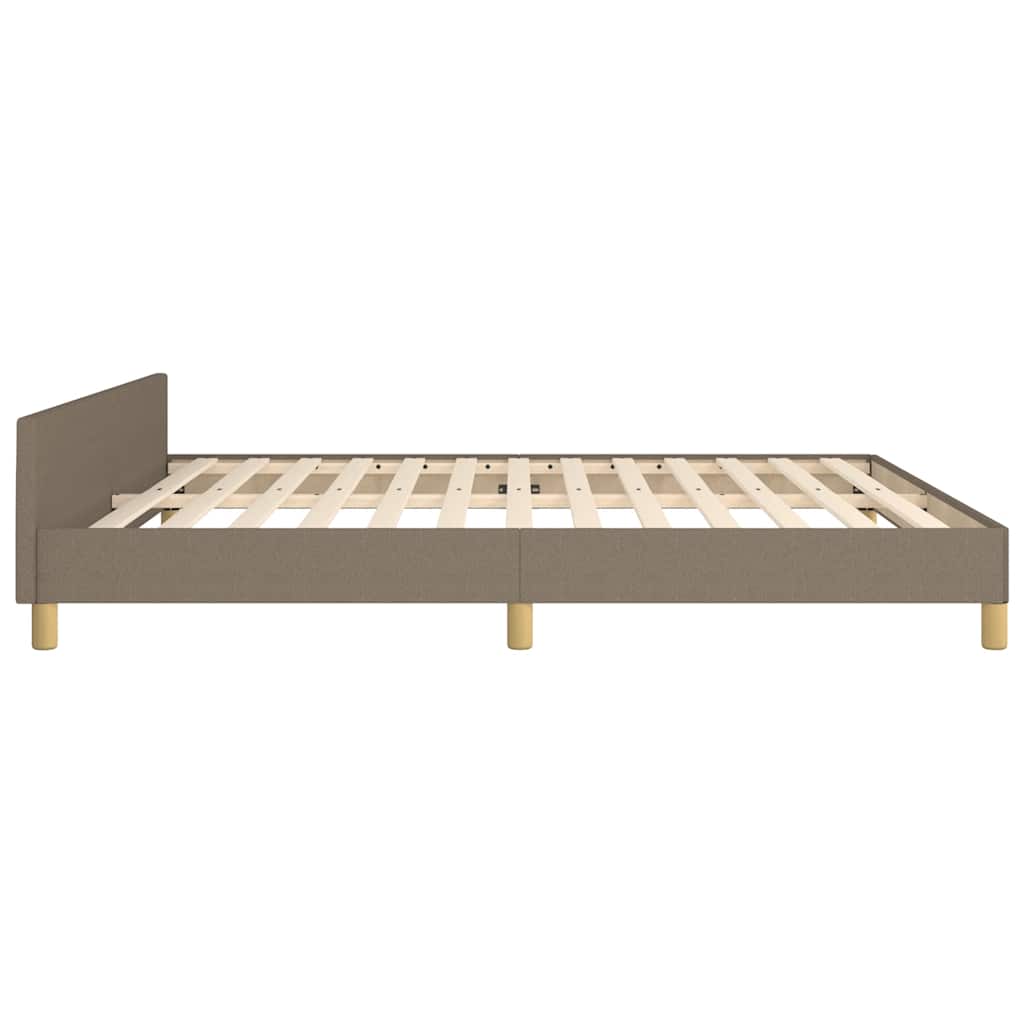 vidaXL Σκελετός Κρεβατιού Χωρίς Στρώμα Taupe 160x200 εκ. Υφασμάτινο