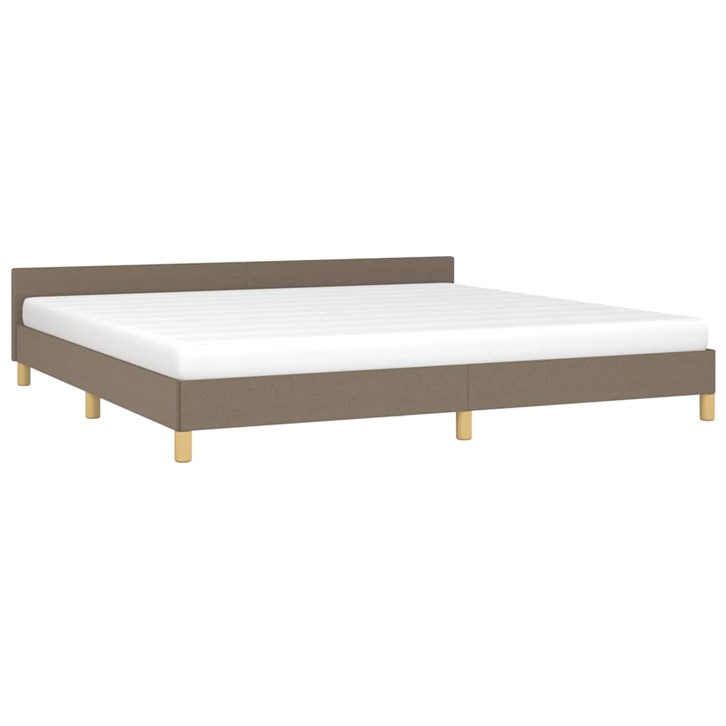 vidaXL Σκελετός Κρεβατιού Χωρίς Στρώμα Taupe 200x200 εκ.Υφασμάτινο