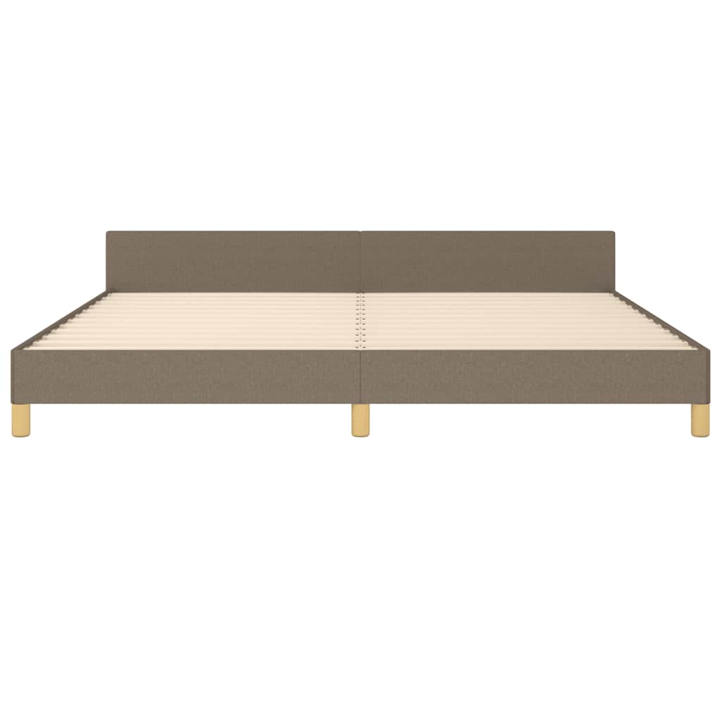 vidaXL Σκελετός Κρεβατιού Χωρίς Στρώμα Taupe 200x200 εκ.Υφασμάτινο