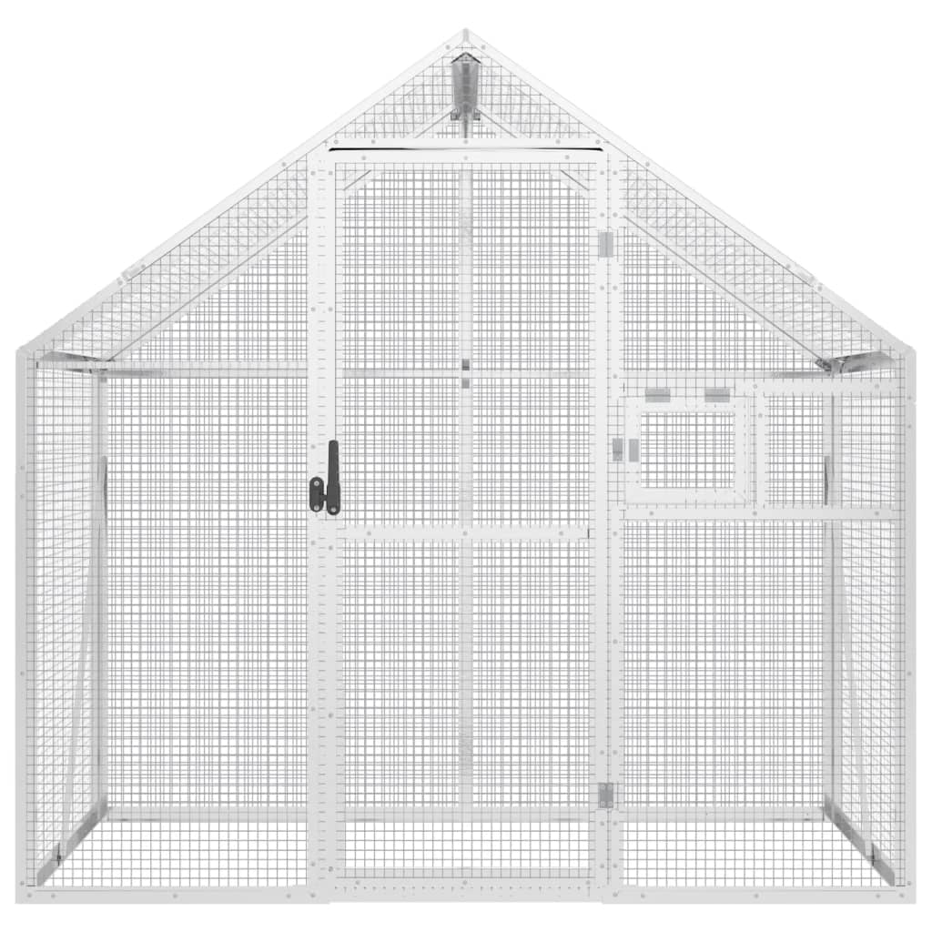 vidaXL Κλουβί Ασημένιο 179 x 100 x 185 εκ. από Αλουμίνιο