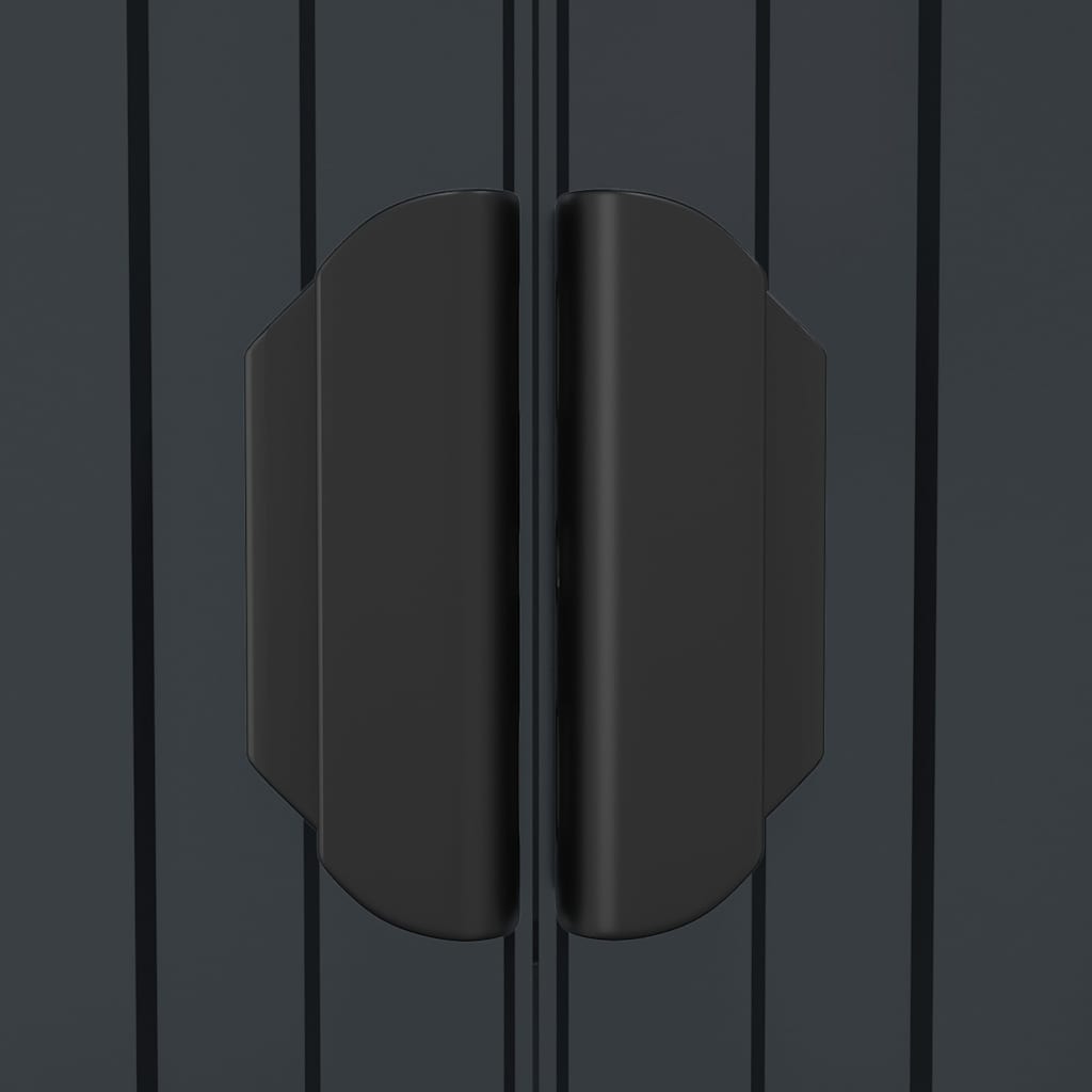 vidaXL Αποθήκη Κήπου Ανθρακί 192x108x223 εκ. Γαλβανισμένο Ατσάλι