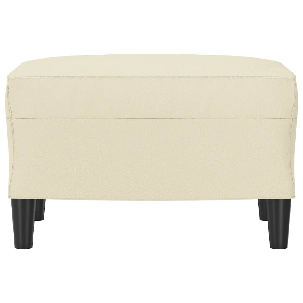 vidaXL Υποπόδιο Κρεμ 60x50x41 εκ. από Συνθετικό Δέρμα