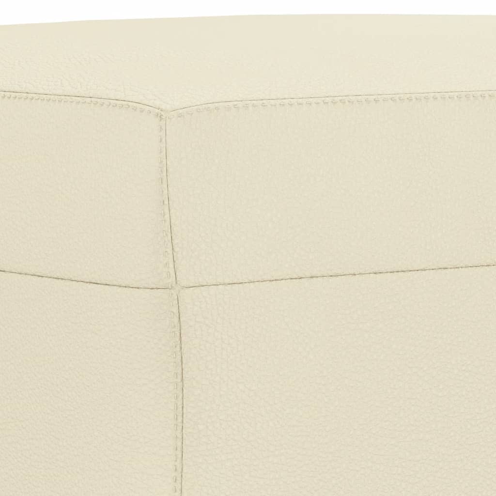 vidaXL Υποπόδιο Κρεμ 60x50x41 εκ. από Συνθετικό Δέρμα