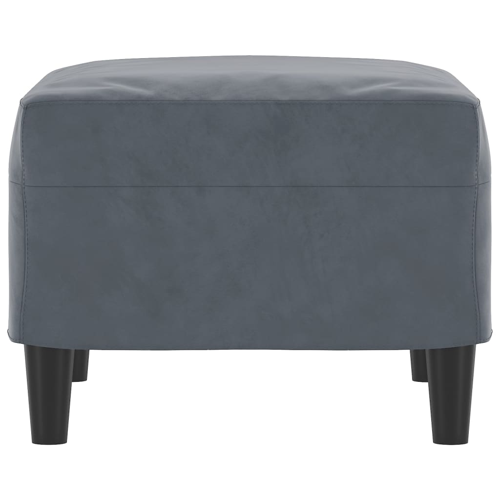 vidaXL Υποπόδιο Σκούρο Γκρι 60 x 50 x 41 εκ. Βελούδινο