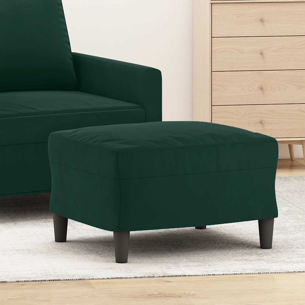 vidaXL Υποπόδιο Σκούρο Πράσινο 60 x 50x 41 εκ. Βελούδινο