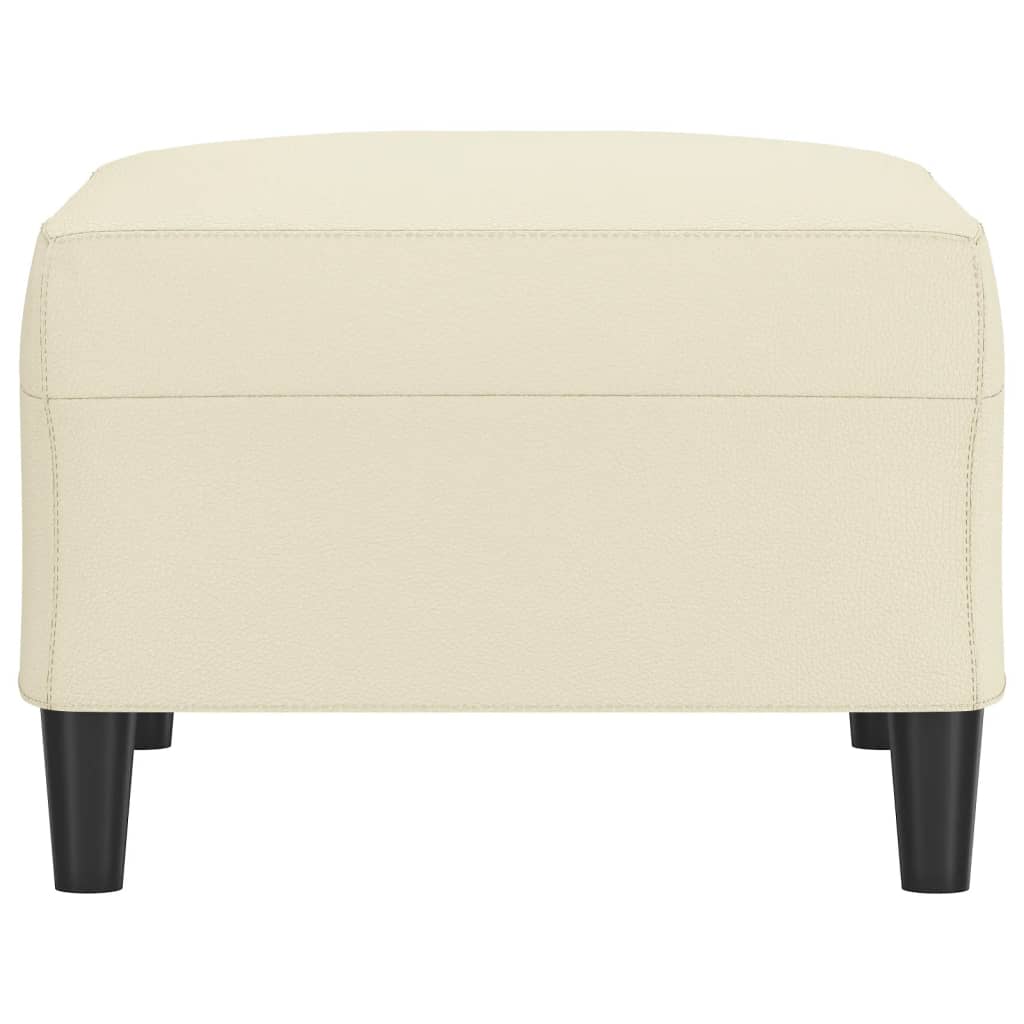 vidaXL Υποπόδιο Κρεμ 70x55x41 εκ. από Συνθετικό Δέρμα