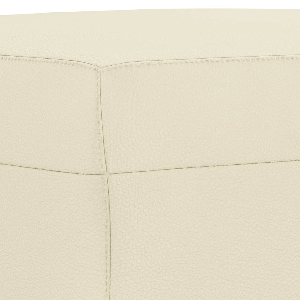vidaXL Υποπόδιο Κρεμ 70x55x41 εκ. από Συνθετικό Δέρμα