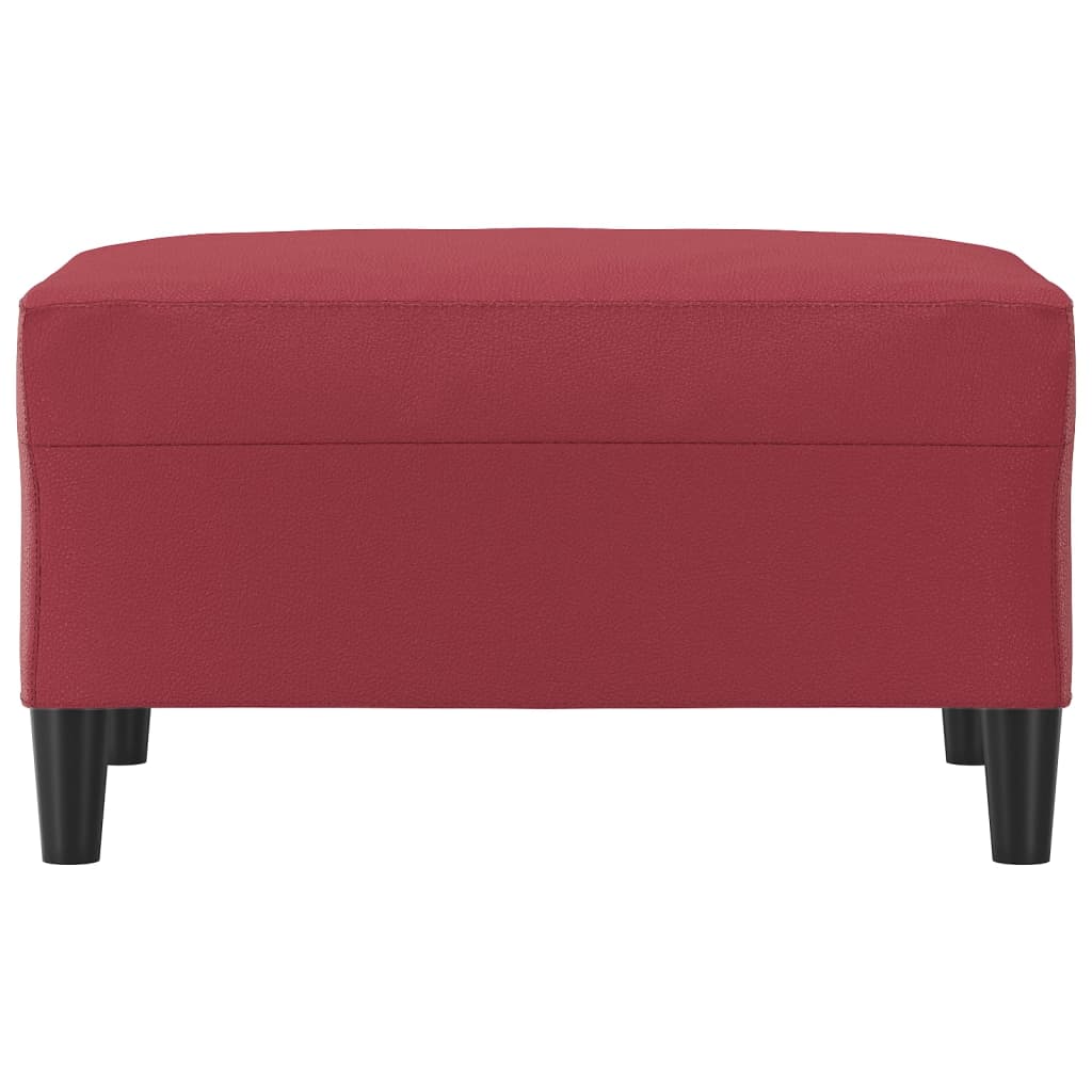 vidaXL Υποπόδιο Μπορντό 70 x 55 x 41 εκ. από Συνθετικό Δέρμα