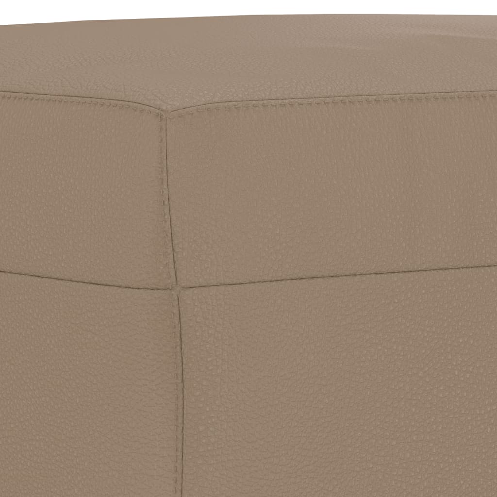 vidaXL Υποπόδιο Καπουτσίνο 70x55x41 εκ. από Συνθετικό Δέρμα