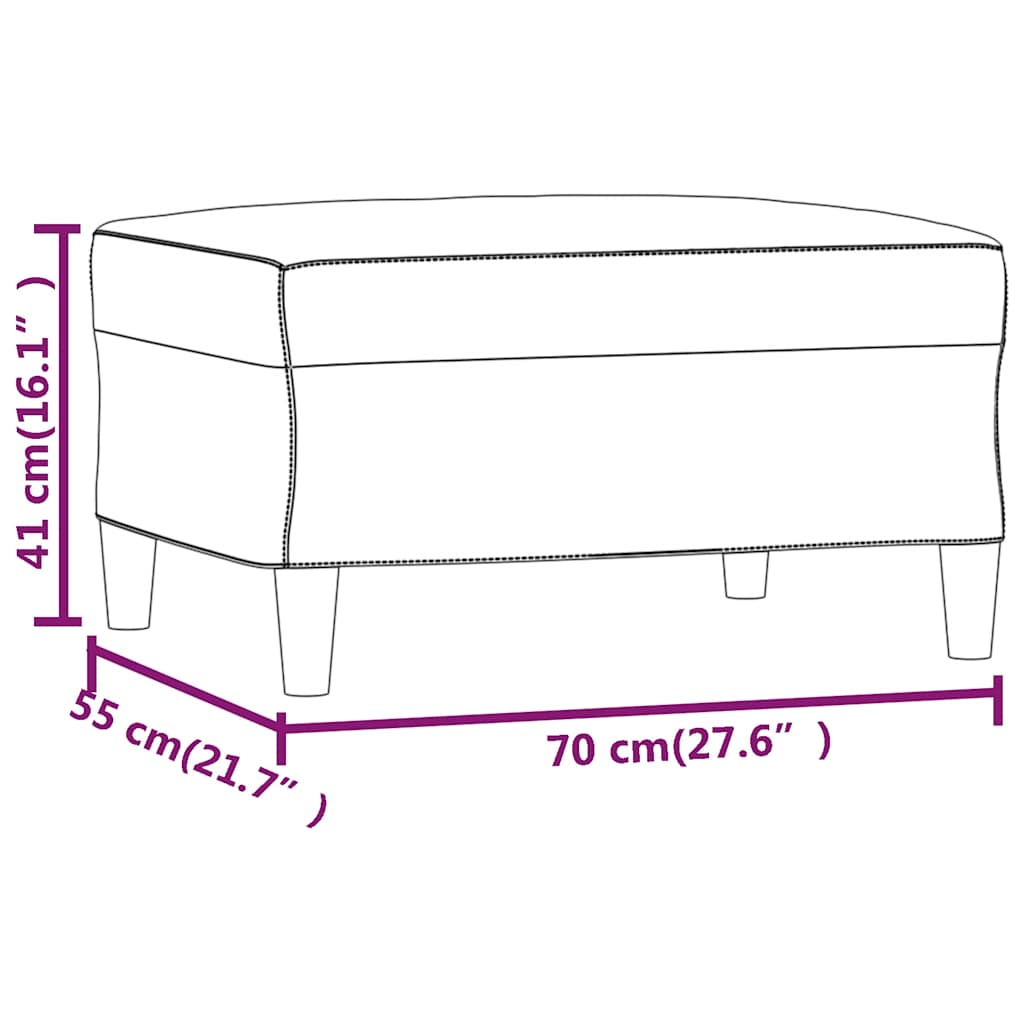 vidaXL Υποπόδιο Καφέ 70x55x41 εκ. Βελούδινο