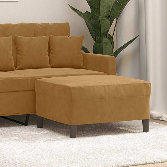 vidaXL Υποπόδιο Καφέ 70x55x41 εκ. Βελούδινο