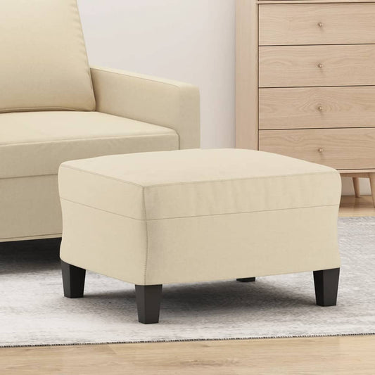 vidaXL Υποπόδιο Κρεμ 60x50x41 εκ. Υφασμάτινο