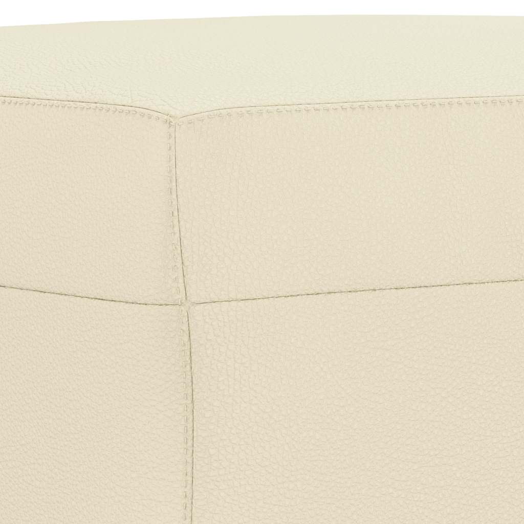 vidaXL Υποπόδιο Κρεμ 60x50x41 εκ. από Συνθετικό Δέρμα