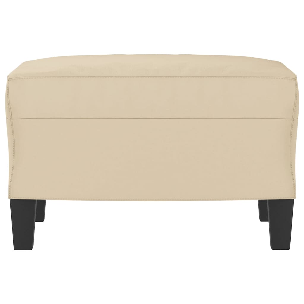 vidaXL Υποπόδιο Κρεμ 60x50x41εκ. από Ύφασμα Μικροϊνών