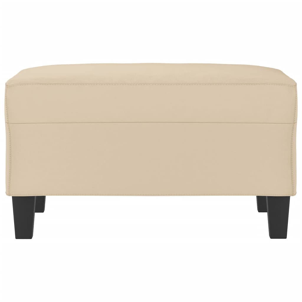 vidaXL Υποπόδιο Κρεμ 70 x 55 x 41 εκ. από Ύφασμα Μικροϊνών