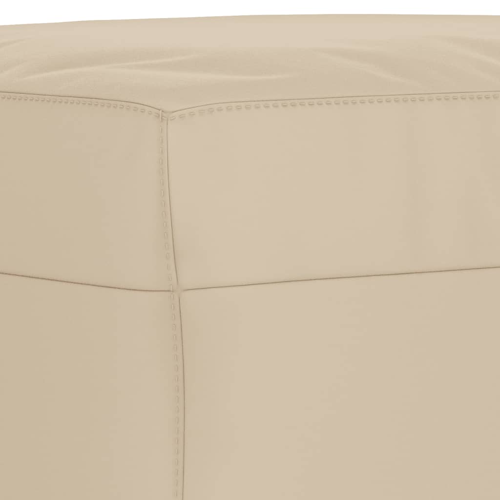 vidaXL Υποπόδιο Κρεμ 70 x 55 x 41 εκ. από Ύφασμα Μικροϊνών