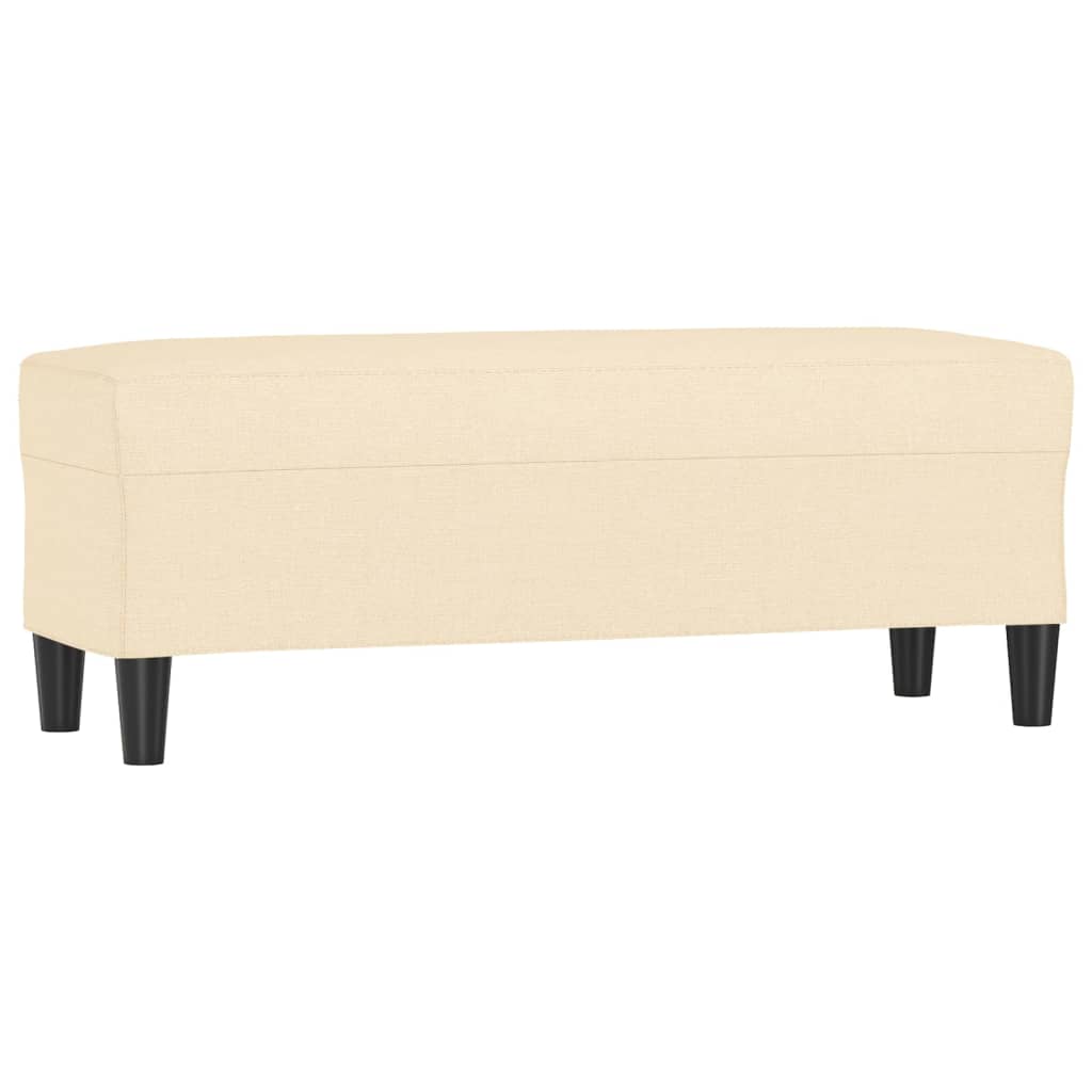 vidaXL Πάγκος Κρεμ 100x35x41 εκ. Υφασμάτινος